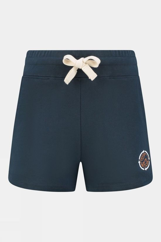Womens Blue Fleece Shorts