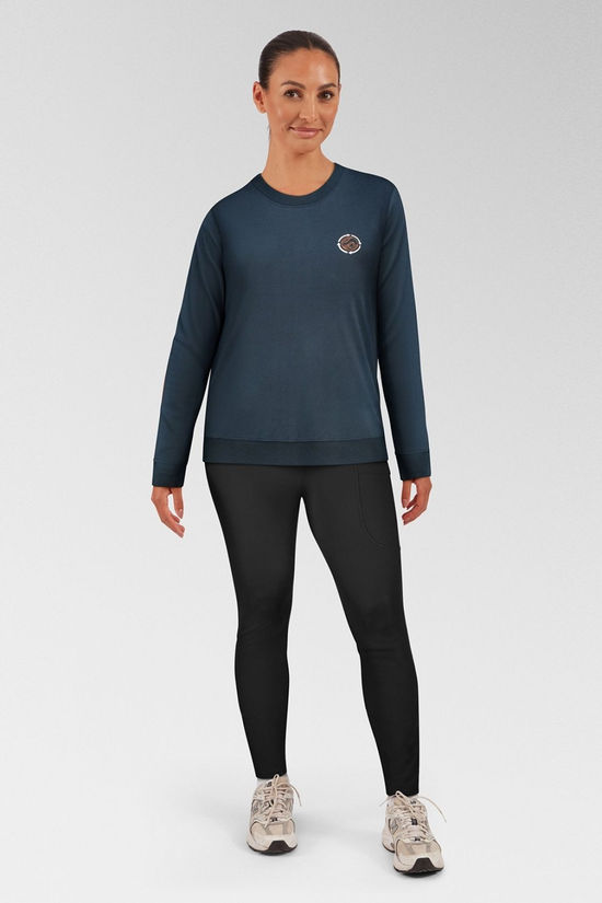 Womens Blue Fleece Sweater