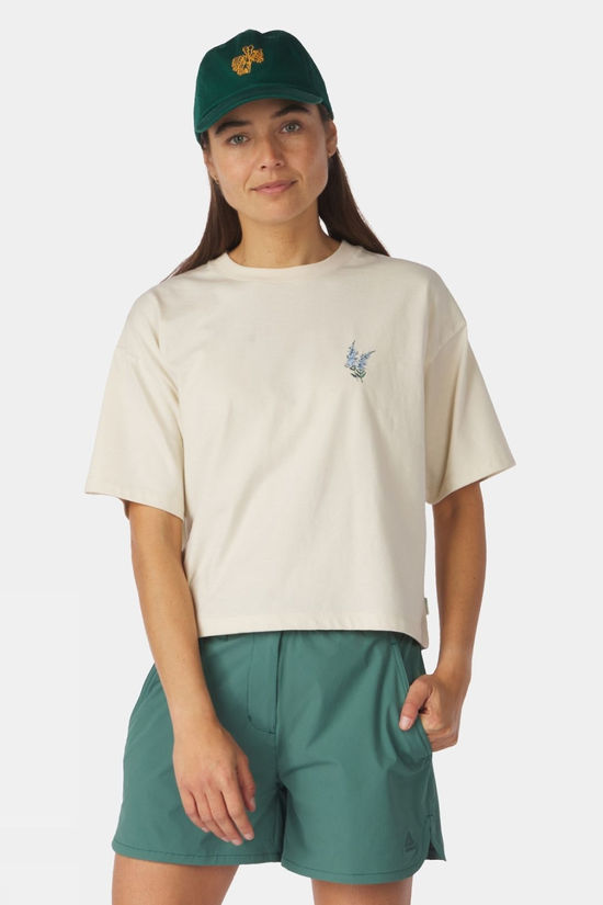 Womens Cropped Mini Embroidery T-Shirt