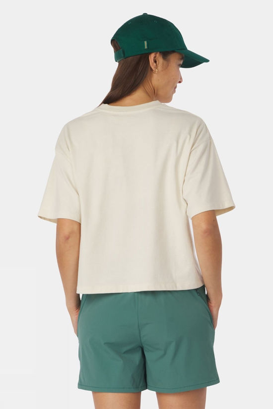 Womens Cropped Mini Embroidery T-Shirt