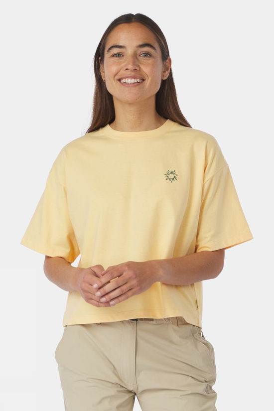 Womens Cropped Mini Embroidery T-Shirt