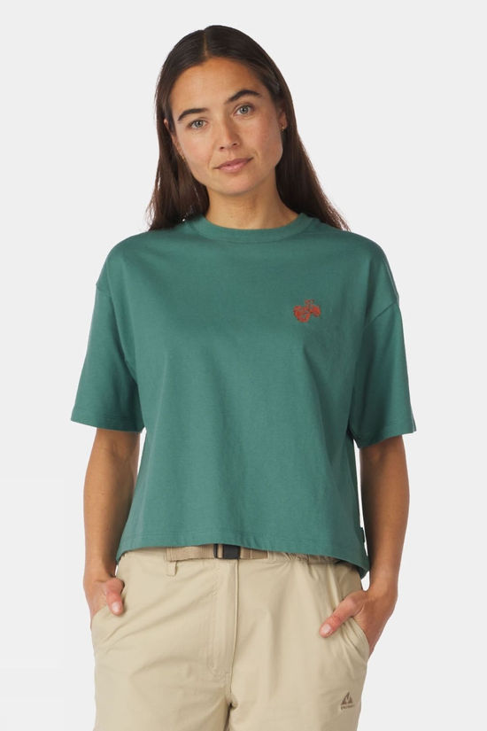 Womens Cropped Mini Embroidery T-Shirt