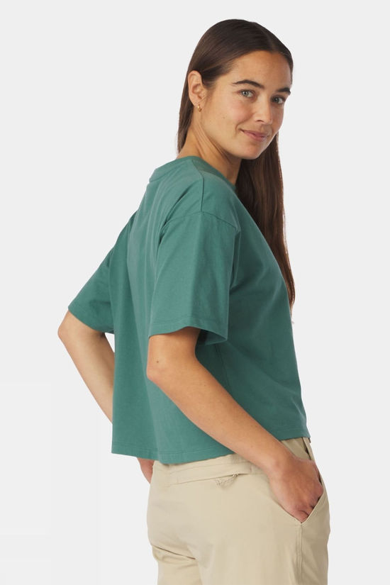 Womens Cropped Mini Embroidery T-Shirt