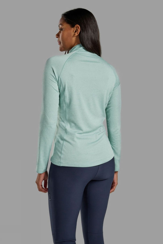 Womens Dart Zip Neck Base Layer Top