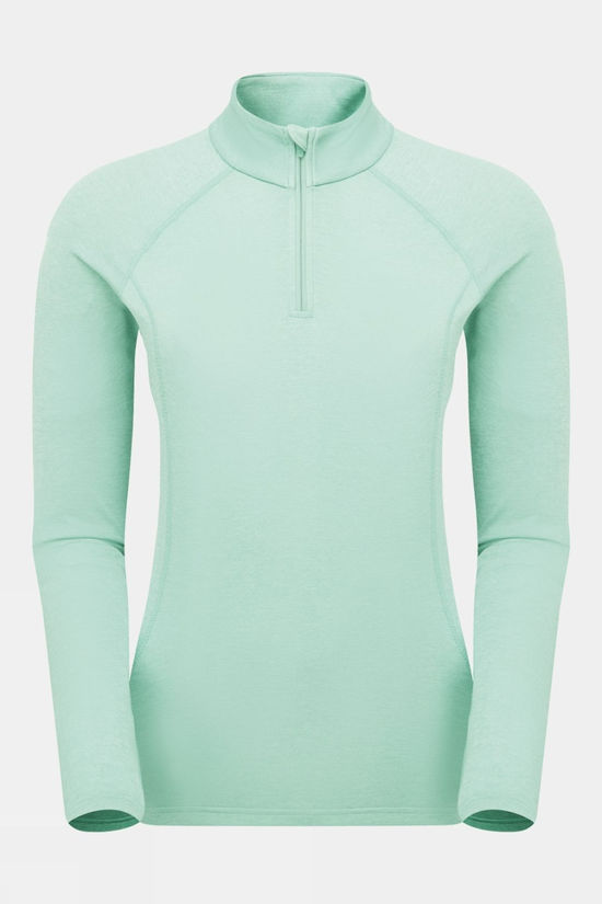 Womens Dart Zip Neck Base Layer Top
