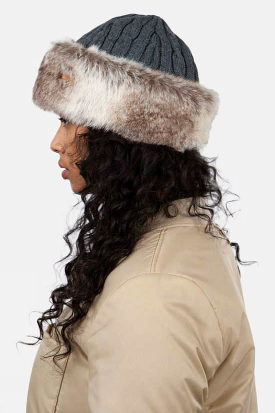 Womens Fur Cable Bandhat Beanie