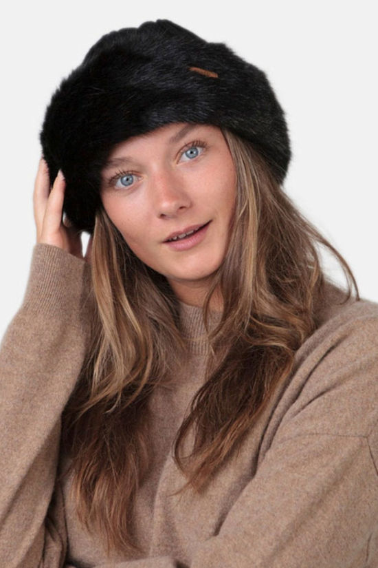 Womens Fur Cable Bandhat Beanie