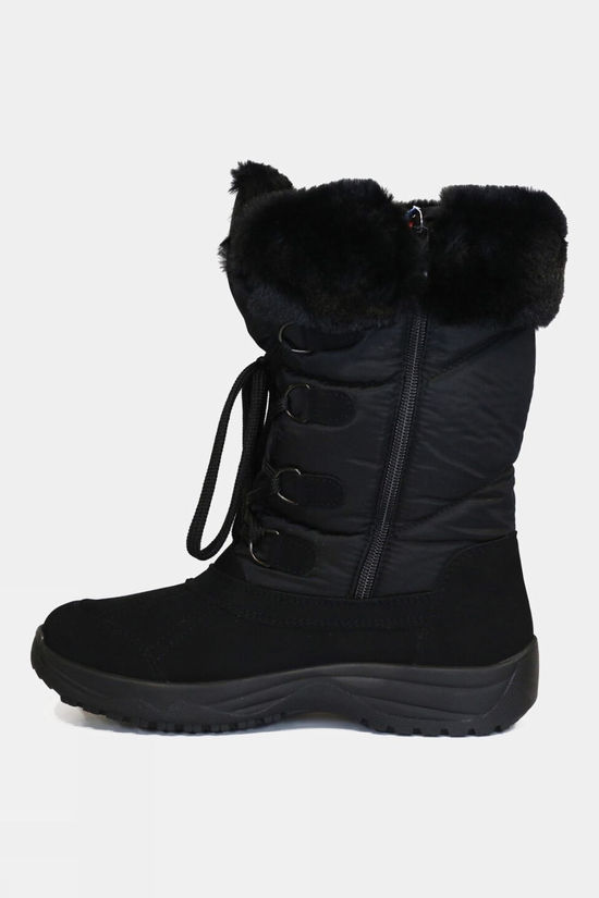 Womens Fur Trim Traction Snow Boots