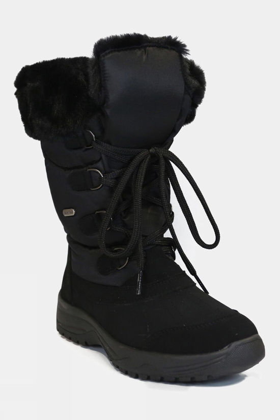 Womens Fur Trim Traction Snow Boots