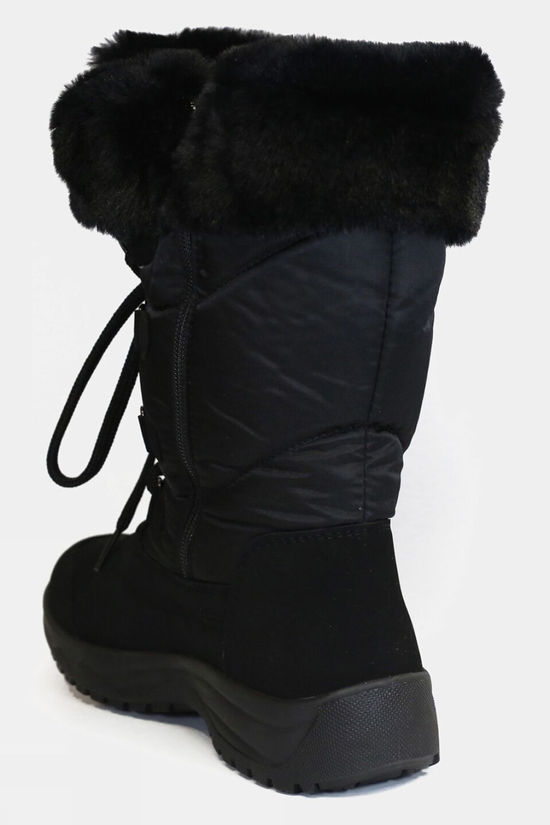 Womens Fur Trim Traction Snow Boots