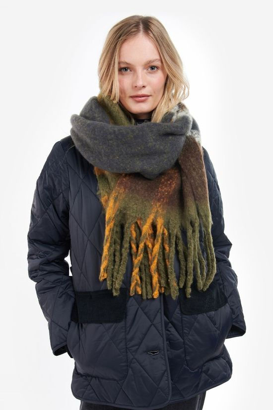 Womens Isla Tartan Boucle Scarf