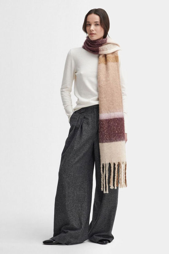 Womens Isla Tartan Boucle Scarf