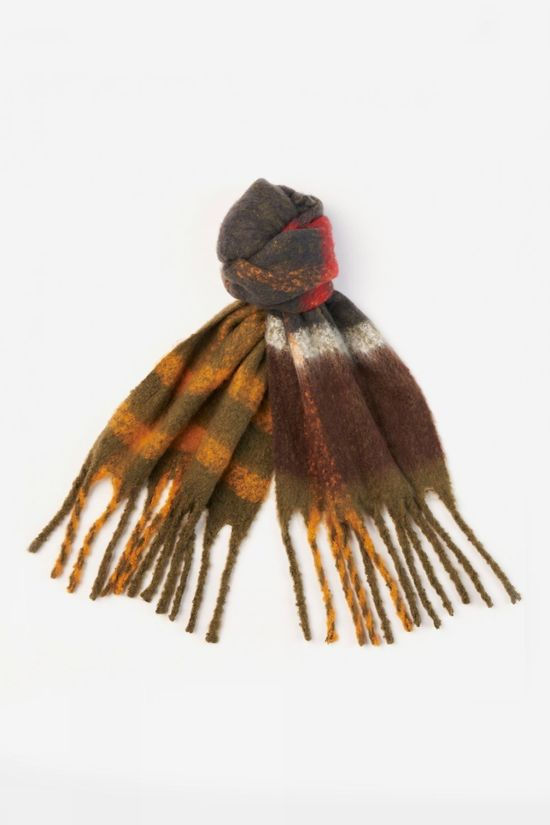 Womens Isla Tartan Boucle Scarf