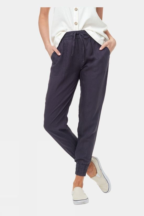 Womens Linen Thruline Jogger Trousers