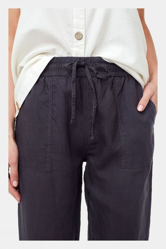 Womens Linen Thruline Jogger Trousers