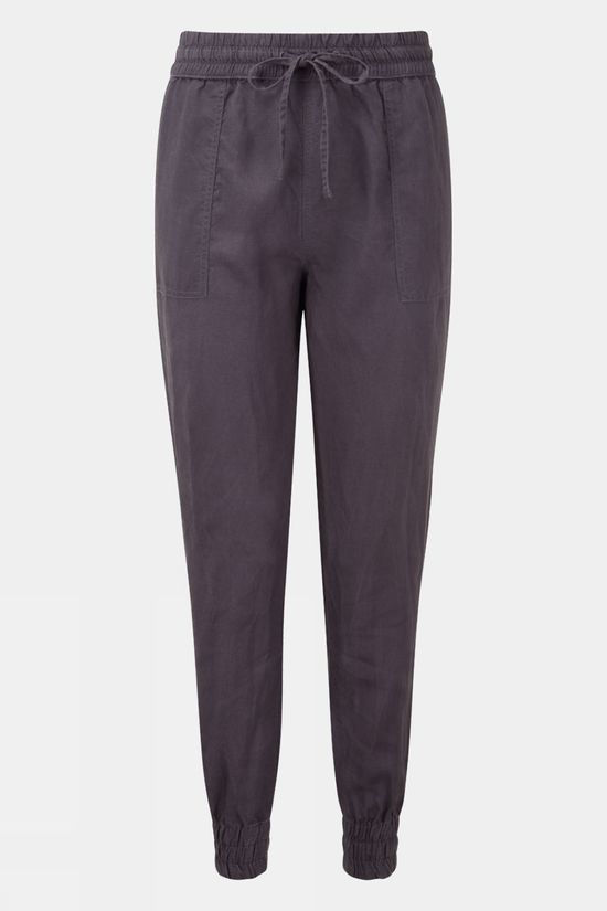 Womens Linen Thruline Jogger Trousers