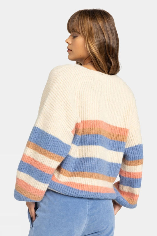 Womens Marble Tiles Stripe Cardigan