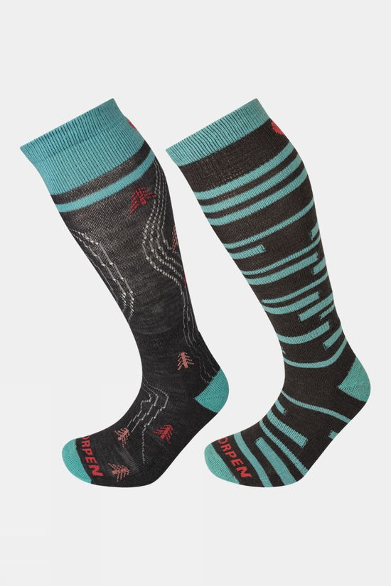Womens Mid Ski Socks (2 Pack)