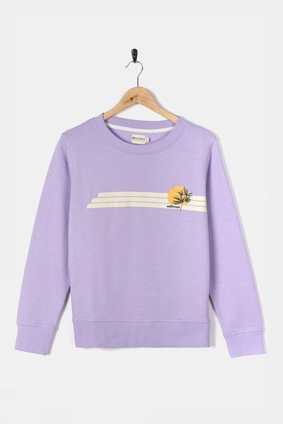 Womens Poster Stripe Crew Sweatshirt
