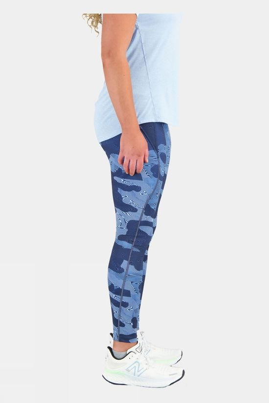 Womens Printed Impact Run Tights