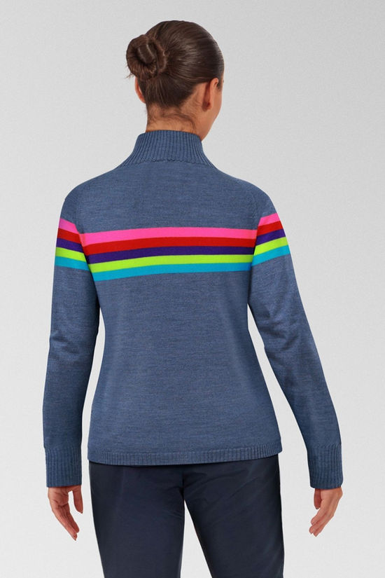Womens Rainbow Merino Midlayer Top