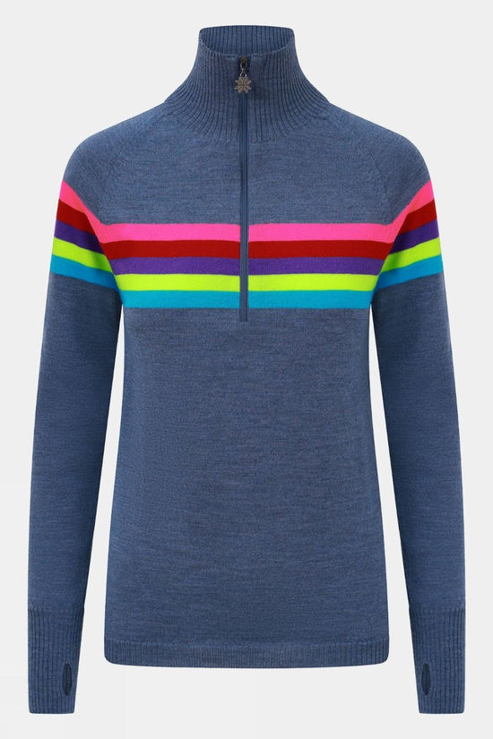 Womens Rainbow Merino Midlayer Top