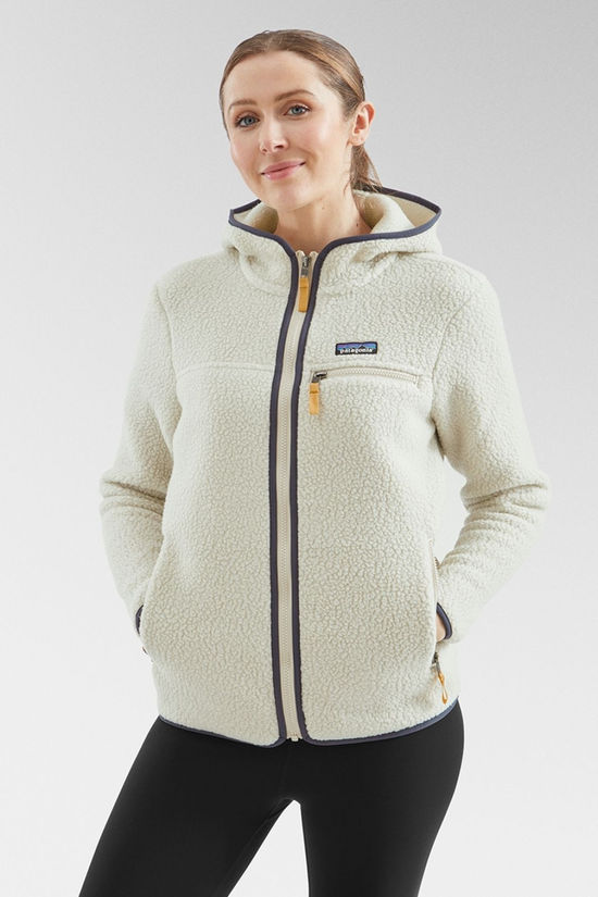 Womens Retro Pile Hoodie Fleece Jacket