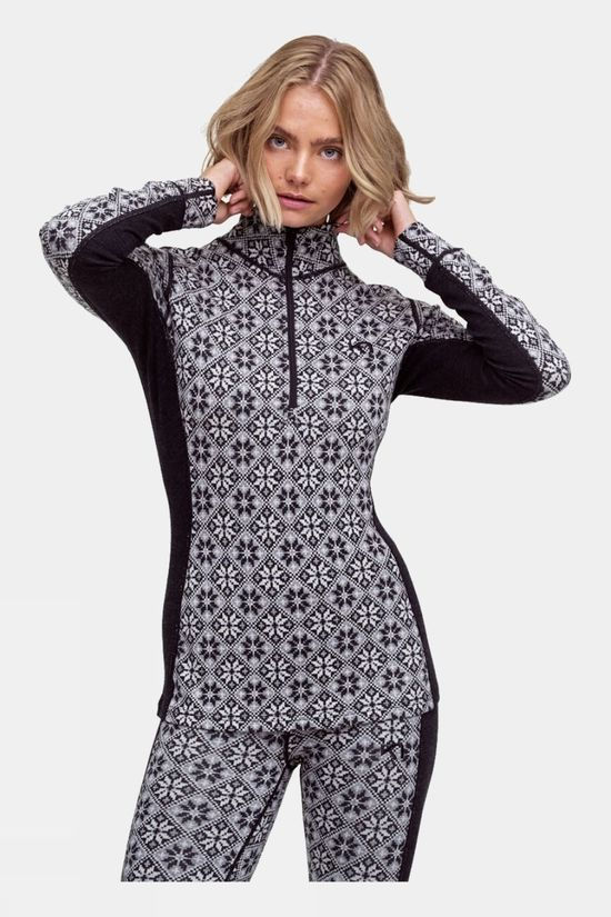 Womens Rose Half-Zip Base Layer Top
