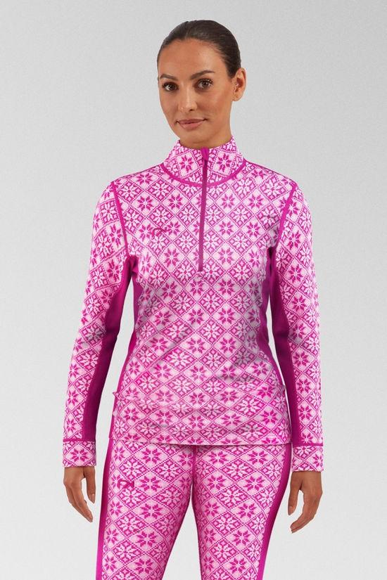 Womens Rose Half-Zip Base Layer Top