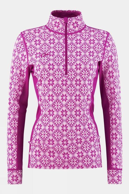 Womens Rose Half-Zip Base Layer Top