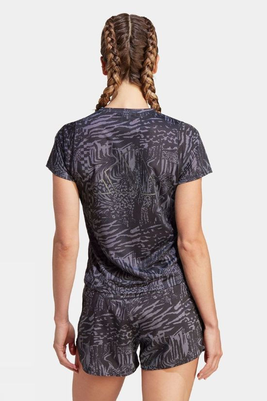 Womens Run Icons 3 Bar Logo Running Tee