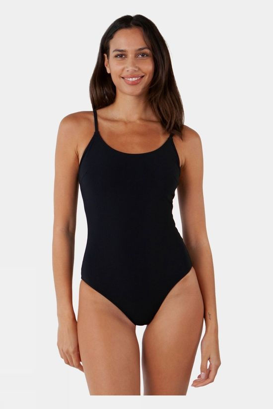 Womens Solid One Piece Swimsuit