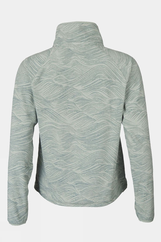 Womens Wave Printed Half Zip Fleece