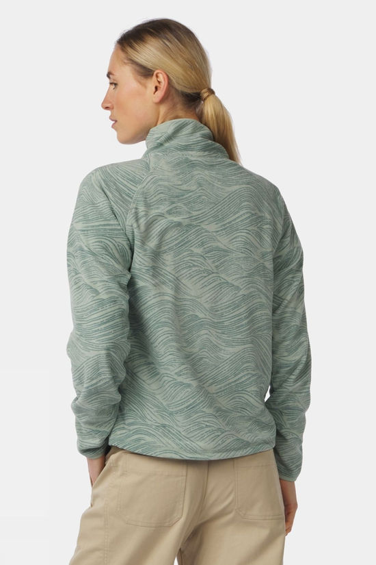 Womens Wave Printed Half Zip Fleece