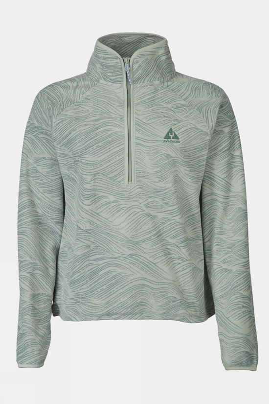 Womens Wave Printed Half Zip Fleece