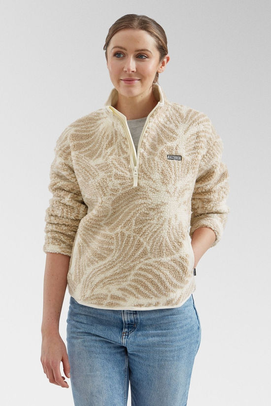 Womens Zella Floral Half Zip Fleece