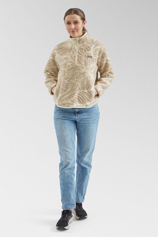 Womens Zella Floral Half Zip Fleece