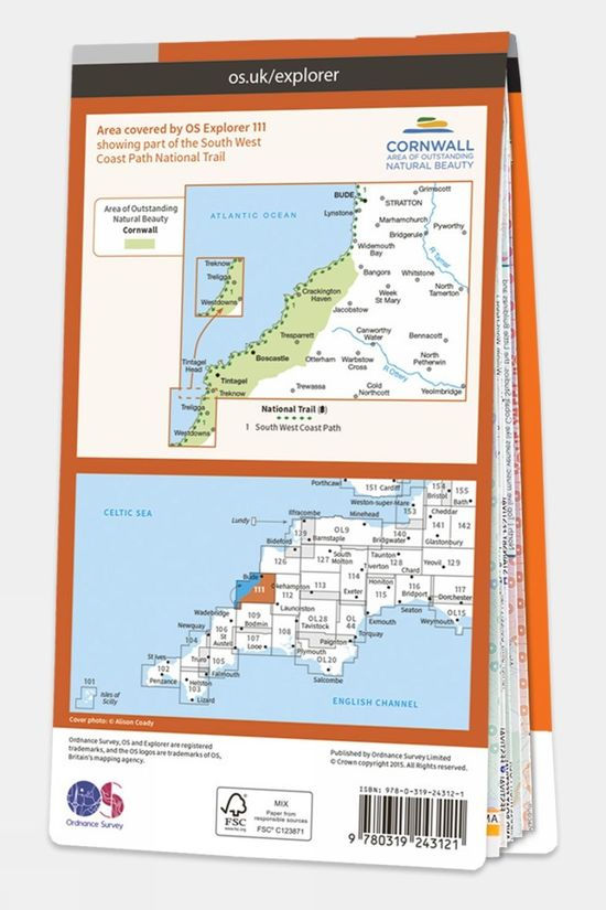 Explorer Map 111 Bude Boscastle And Tintagel