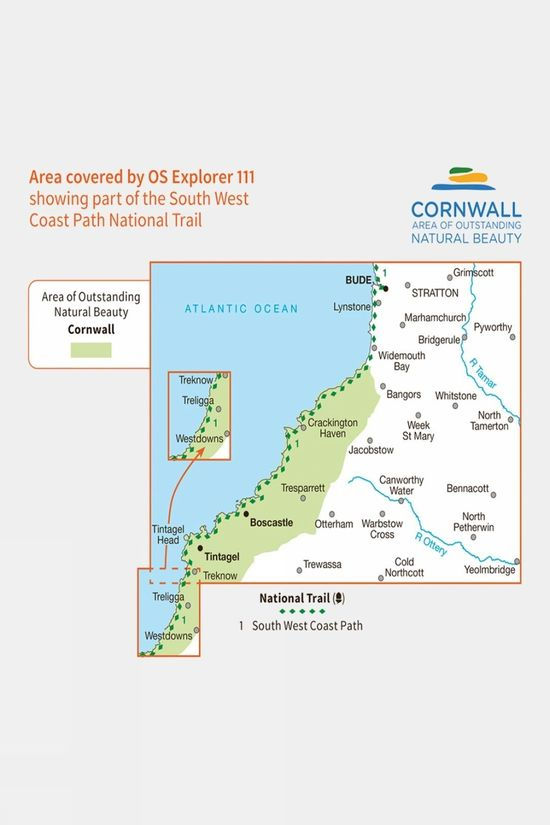 Explorer Map 111 Bude Boscastle And Tintagel