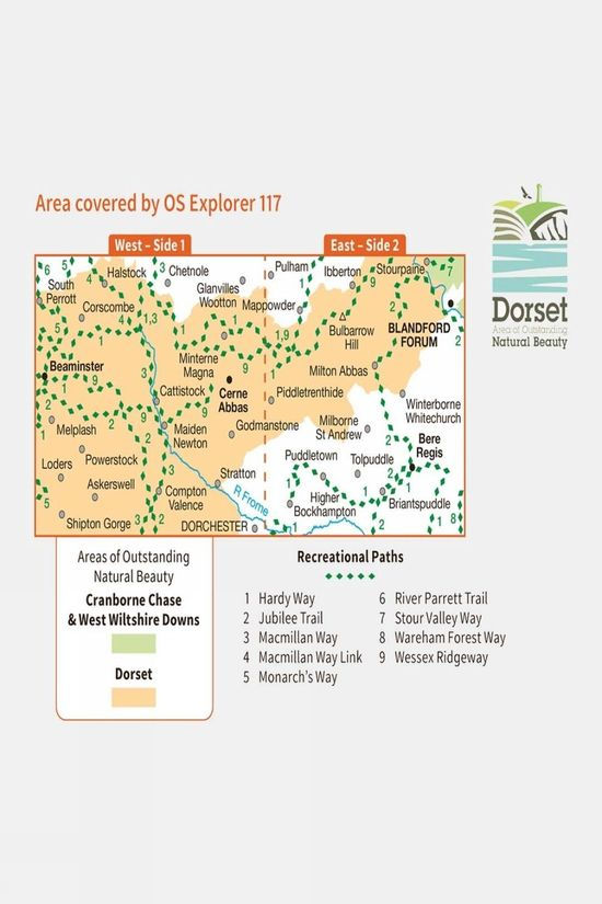 Explorer Map 117 Cerne Abbas And Bere Regis