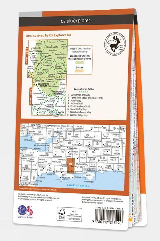 Explorer Map 118 Shaftesbury And Cranborne Chase