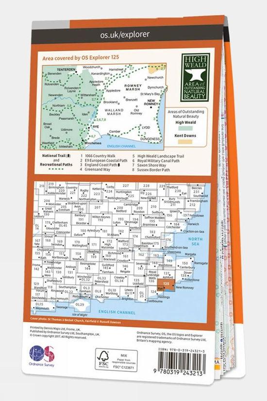 Explorer Map 125 Romney Marsh Rye And Winchelsea