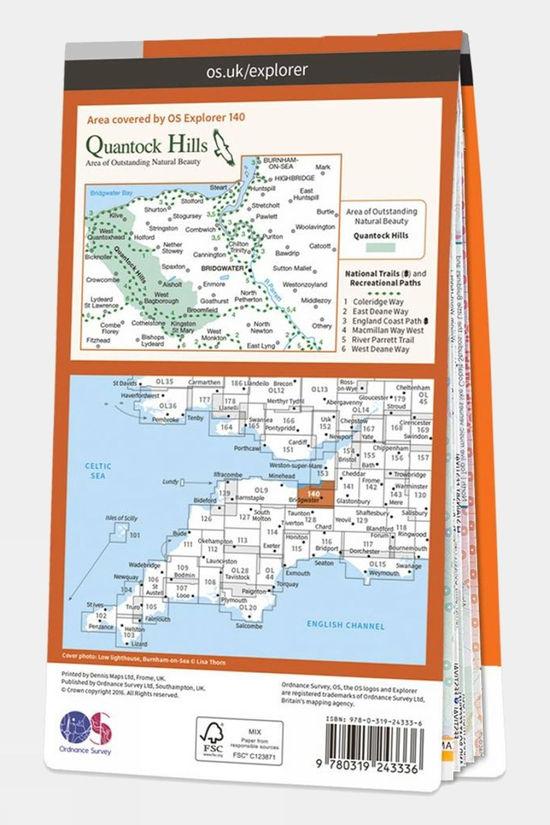 Explorer Map 140 Quantock Hills And Bridgwater