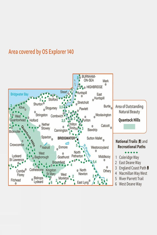 Explorer Map 140 Quantock Hills And Bridgwater