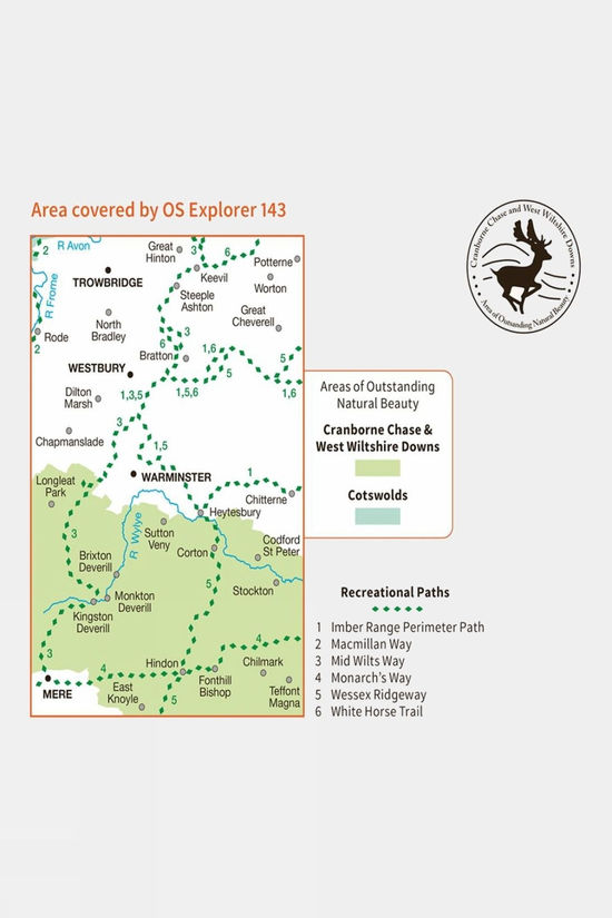 Explorer Map 143 Warminster And Trowbridge