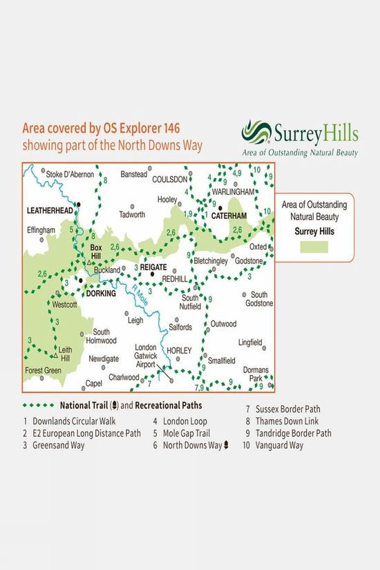 Explorer Map 146 Dorking Box Hill And Reigate