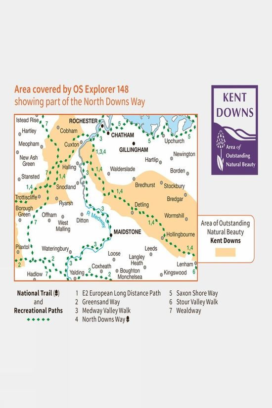 Explorer Map 148 Maidstone And The Medway Towns