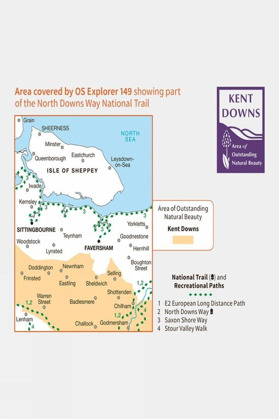 Explorer Map 149 Sittingbourne And Faversham