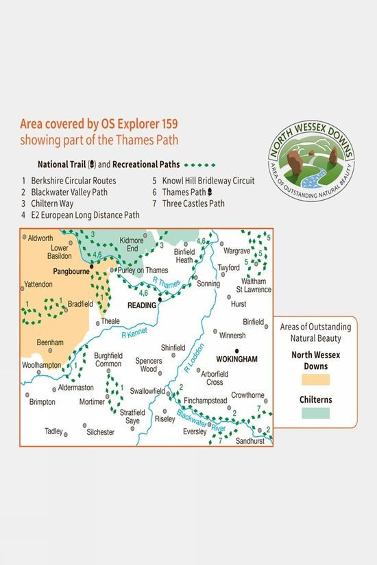 Explorer Map 159 Reading Wokingham And Pangbourne