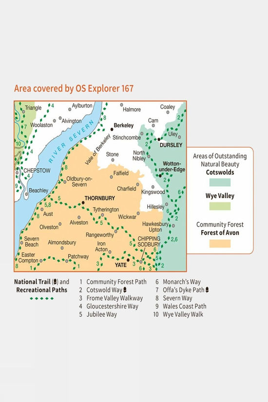 Explorer Map 167 Thornbury Dursley And Yate